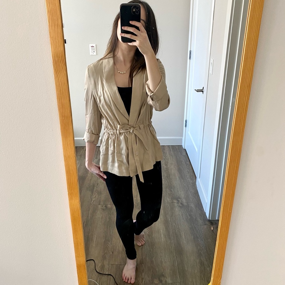 H&M tie belt blazer